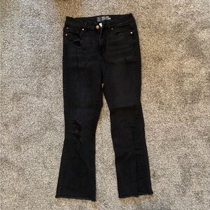 No Boundaries Black Distressed Flare Jeans